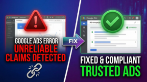 Fix unreliable claims Google Ads error