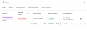 AdSense Low Value Content Error Solved