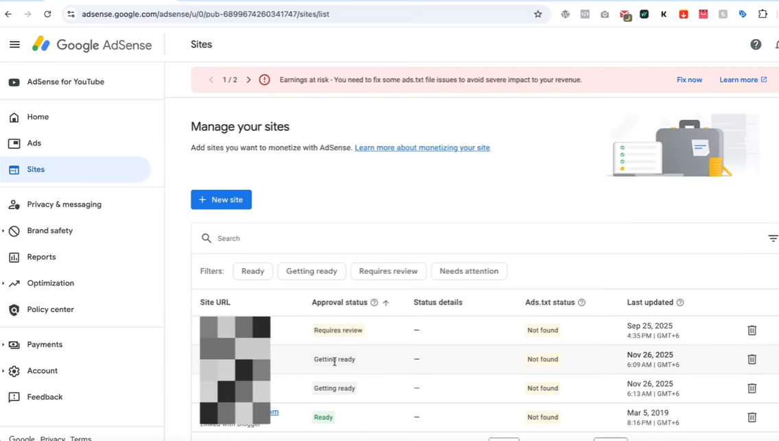 AdSense Ads txt Not Found Error
