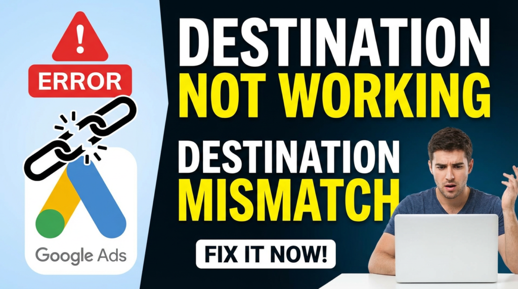 google ads destination not working,