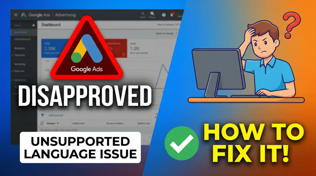 google ads disapproved unsupported language
