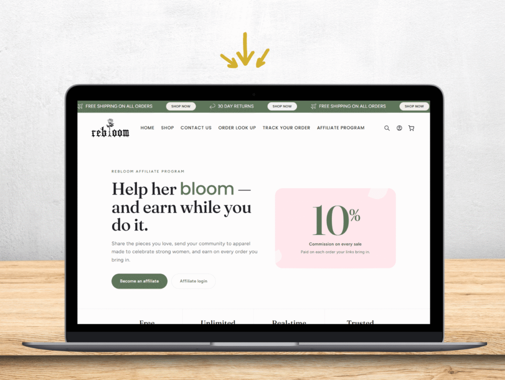 Affiliate Program & Landing Page — Women’s Apparel Brand